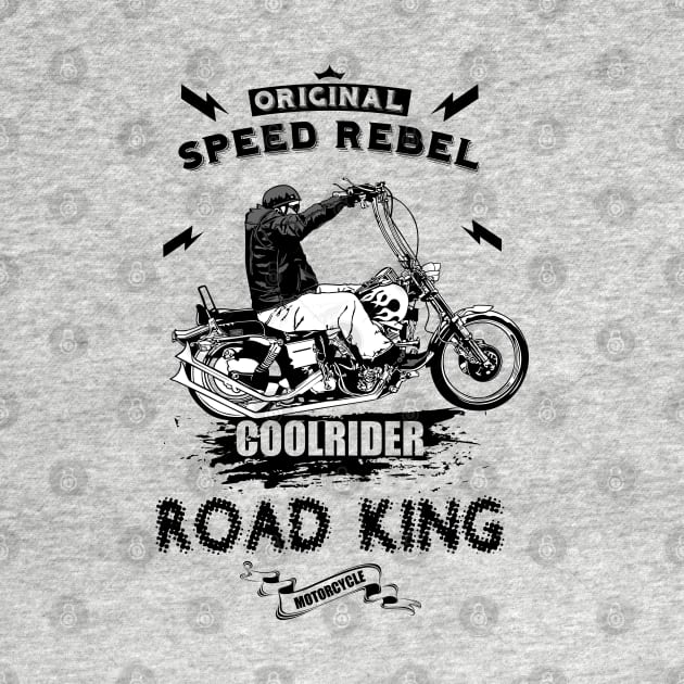 Original Speed Rebel Coolrider Road King T-shirt by Ben Foumen